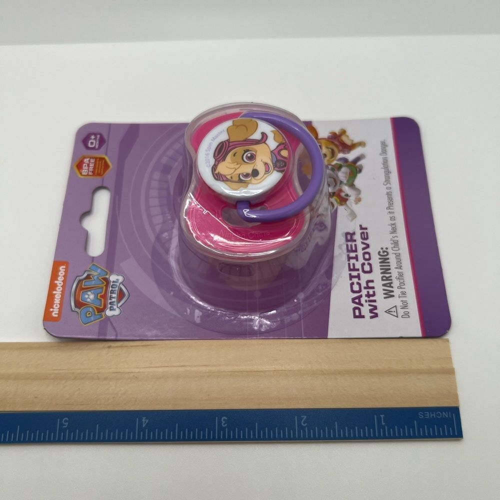 Paw Patrol Sky Pacifier With Cover Pink  Fisher-Price Tooth‎ and Gum Wipe Bundle - Picture 4 of 7